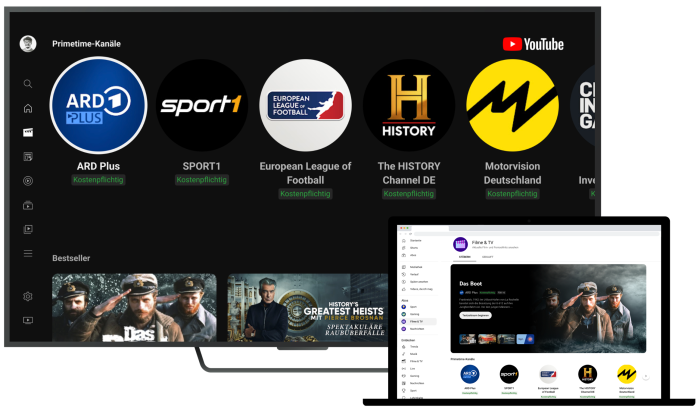 Youtube Primetime Channels (Bild: Youtube)